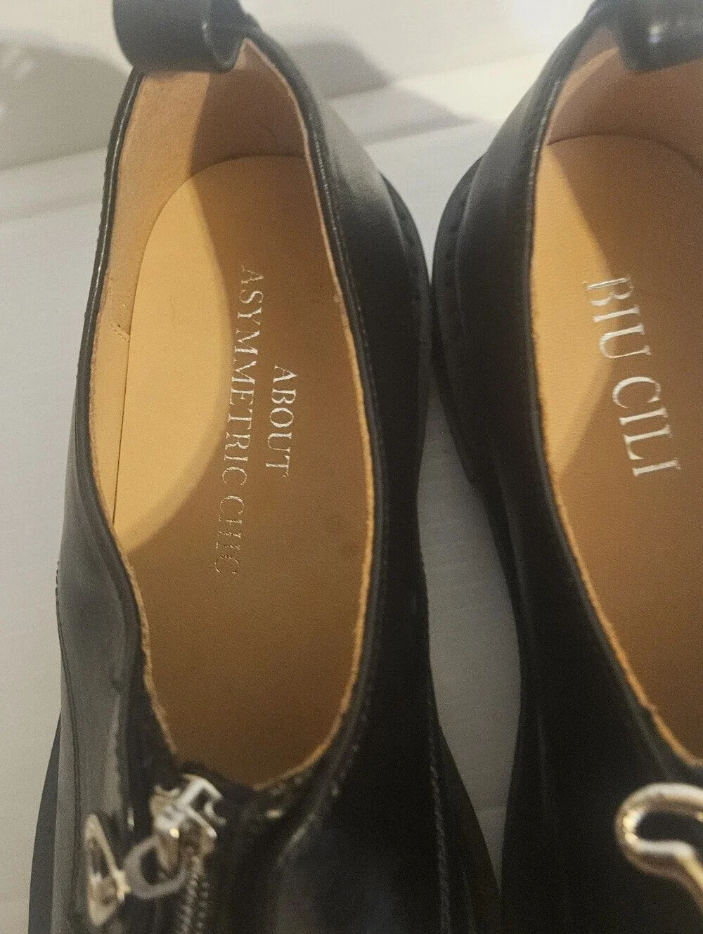 BIU CILI, Woody, Horsehide Leather, Asymmetric, Loafers, Comfort Shoes, EU 39.